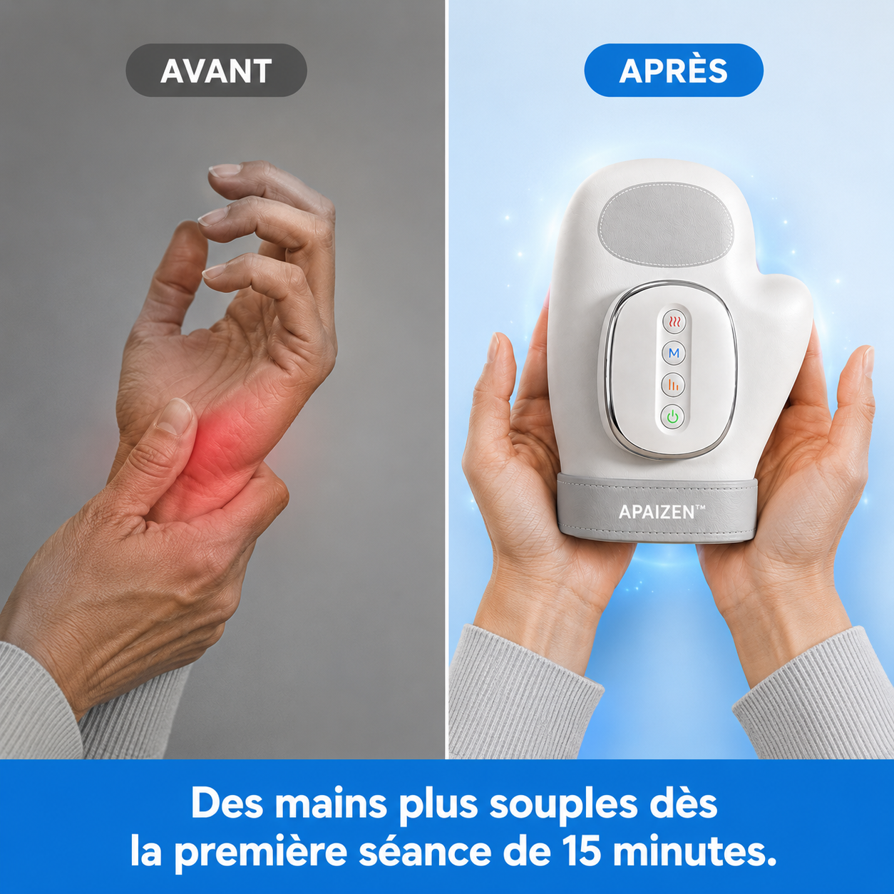 Apaizen™ – Masseur de Mains Chauffant Anti-Douleur