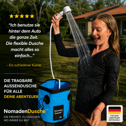 NomadenDusche™ — Duschen, wo das Abenteuer beginnt.