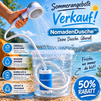 NomadenDusche™ — Duschen, wo das Abenteuer beginnt.