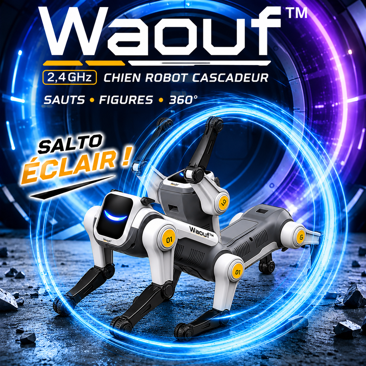 Waouf™ — Chien Robot Intelligent Télécommandé pour Enfants