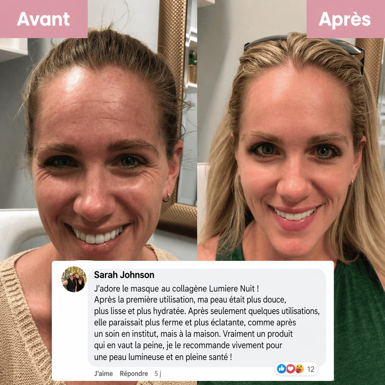 Lumière Nuit™ — Masque collagène éclat nocturne